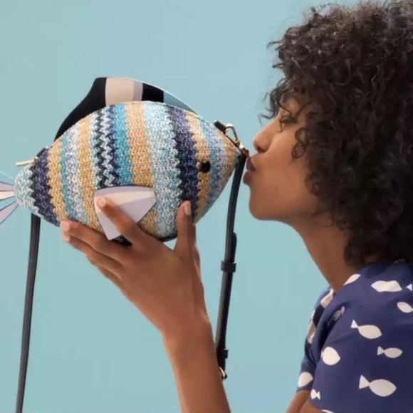 Kate Spade What A Catch 3D Fish Crossbody Bag Novelty Purse Blue NWT - Picture 8 of 8